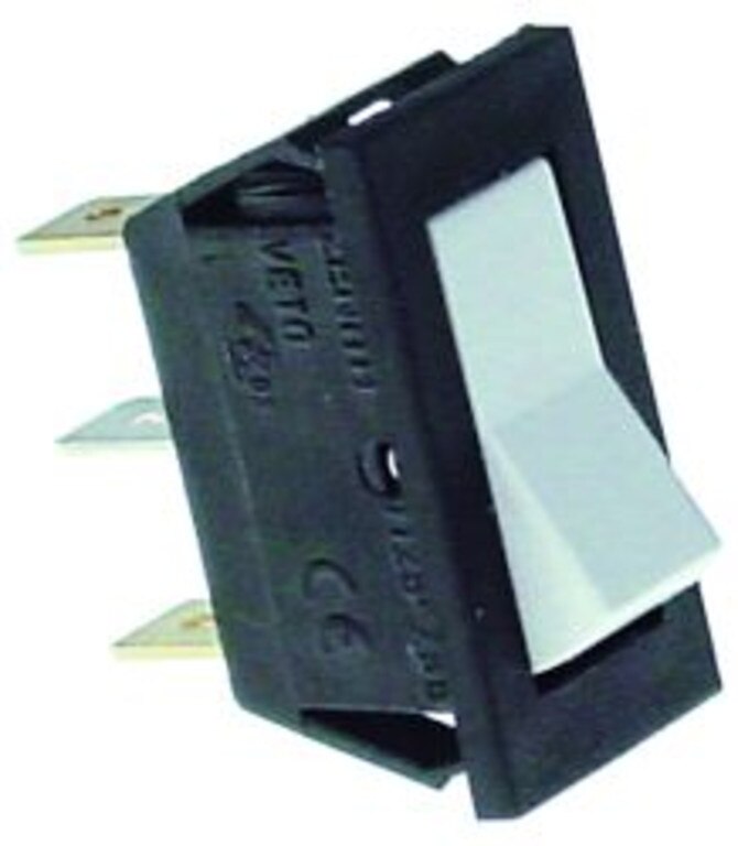 Q308758 Rocker switch latching white 10A 1 pole 230V
